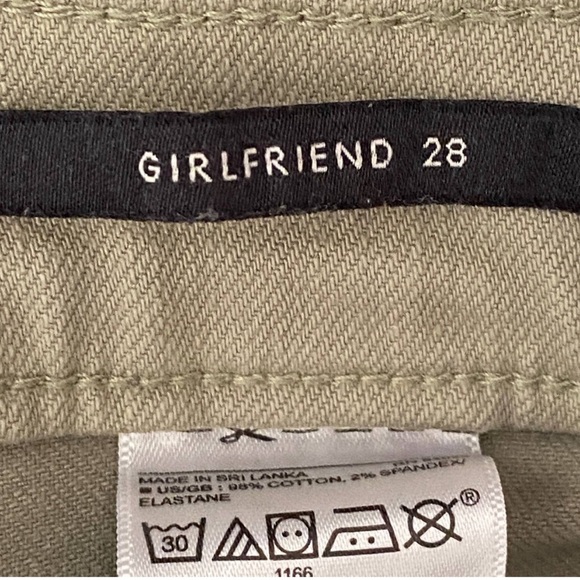 Banana Republic Woman's Size 28 Sage Green Girlfriend High Rise Jeans - Picture 2 of 4